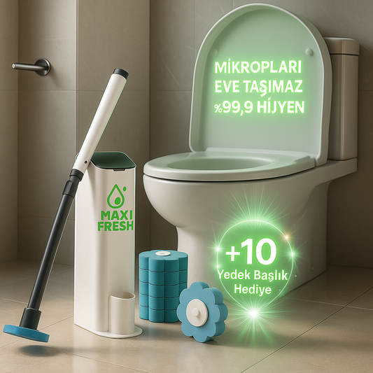 MaxiFresh Kullan At Başlıklı Hijyenik Tuvalet Fırçası