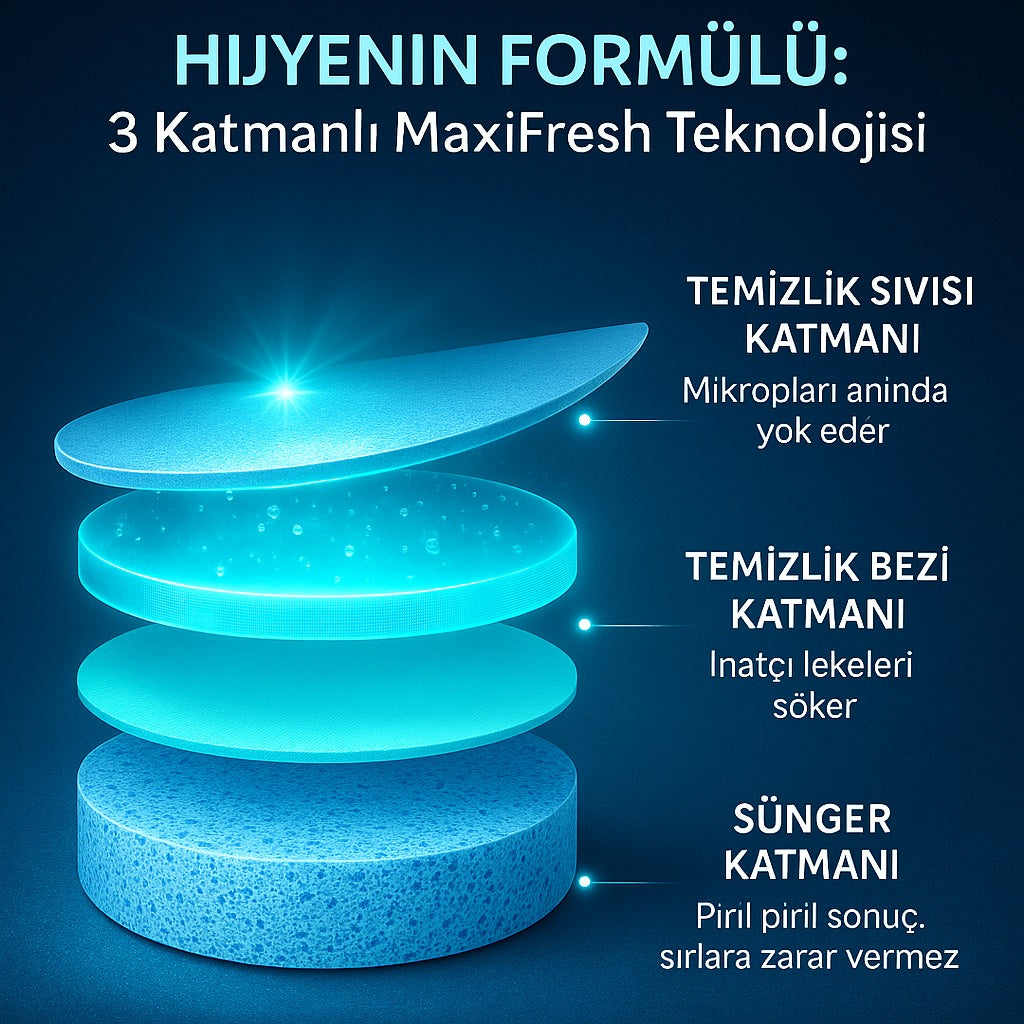 MaxiFresh Hijyenik Tuvalet Fırçası(+10 Adet Hediye Başlıklı)